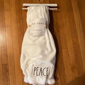 Rae Dunn “peace” plush throw blanket
